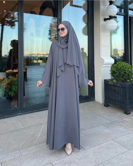 Arabic Grey Abaya