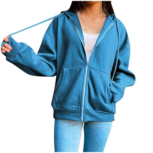 Blue Zipper Hoodie