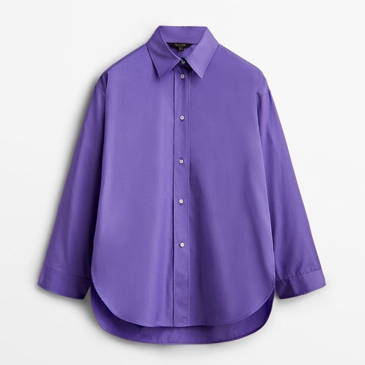 PURPLE BUTTON DOWN SHIRT