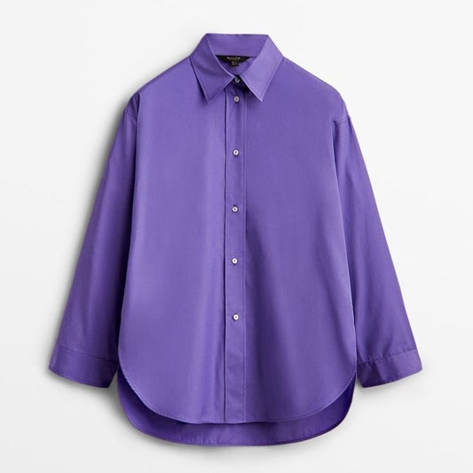 PURPLE BUTTON DOWN SHIRT